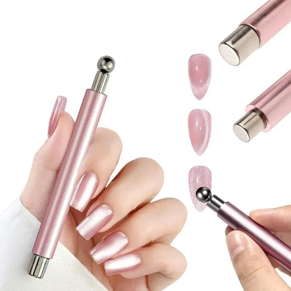 Cat Eye Magnet Set for Nails, Pink Double Head & Round Magnets for Gel Nail Art, Professional Manicure Tools Kit Cat Eye Magnet Set for Nails, Pink Double Head & Round Magnets for Gel Nail Art, Professional Manicure Tools Kit