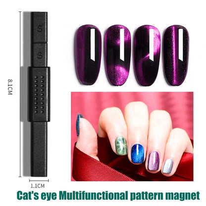 Cat Eye Magnetic for Nail: 14Pcs Cat Eye Gel Nail Polish Magnet Tools Set Strong Suction Nail Magnet Nails Square Magnet Stick Cat Eye Magnetic for Nail: 14Pcs Cat Eye Gel Nail Polish Magnet Tools Set Strong Suction Nail Magnet Nails Square Magnet Stick