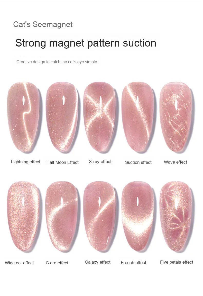 Cat Eye Magnetic for Nail: 14Pcs Cat Eye Gel Nail Polish Magnet Tools Set Strong Suction Nail Magnet Nails Square Magnet Stick Cat Eye Magnetic for Nail: 14Pcs Cat Eye Gel Nail Polish Magnet Tools Set Strong Suction Nail Magnet Nails Square Magnet Stick