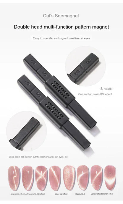 Cat Eye Magnetic for Nail: 14Pcs Cat Eye Gel Nail Polish Magnet Tools Set Strong Suction Nail Magnet Nails Square Magnet Stick Cat Eye Magnetic for Nail: 14Pcs Cat Eye Gel Nail Polish Magnet Tools Set Strong Suction Nail Magnet Nails Square Magnet Stick