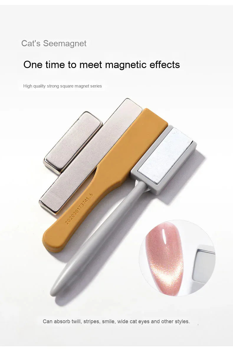 Cat Eye Magnetic for Nail: 14Pcs Cat Eye Gel Nail Polish Magnet Tools Set Strong Suction Nail Magnet Nails Square Magnet Stick Cat Eye Magnetic for Nail: 14Pcs Cat Eye Gel Nail Polish Magnet Tools Set Strong Suction Nail Magnet Nails Square Magnet Stick
