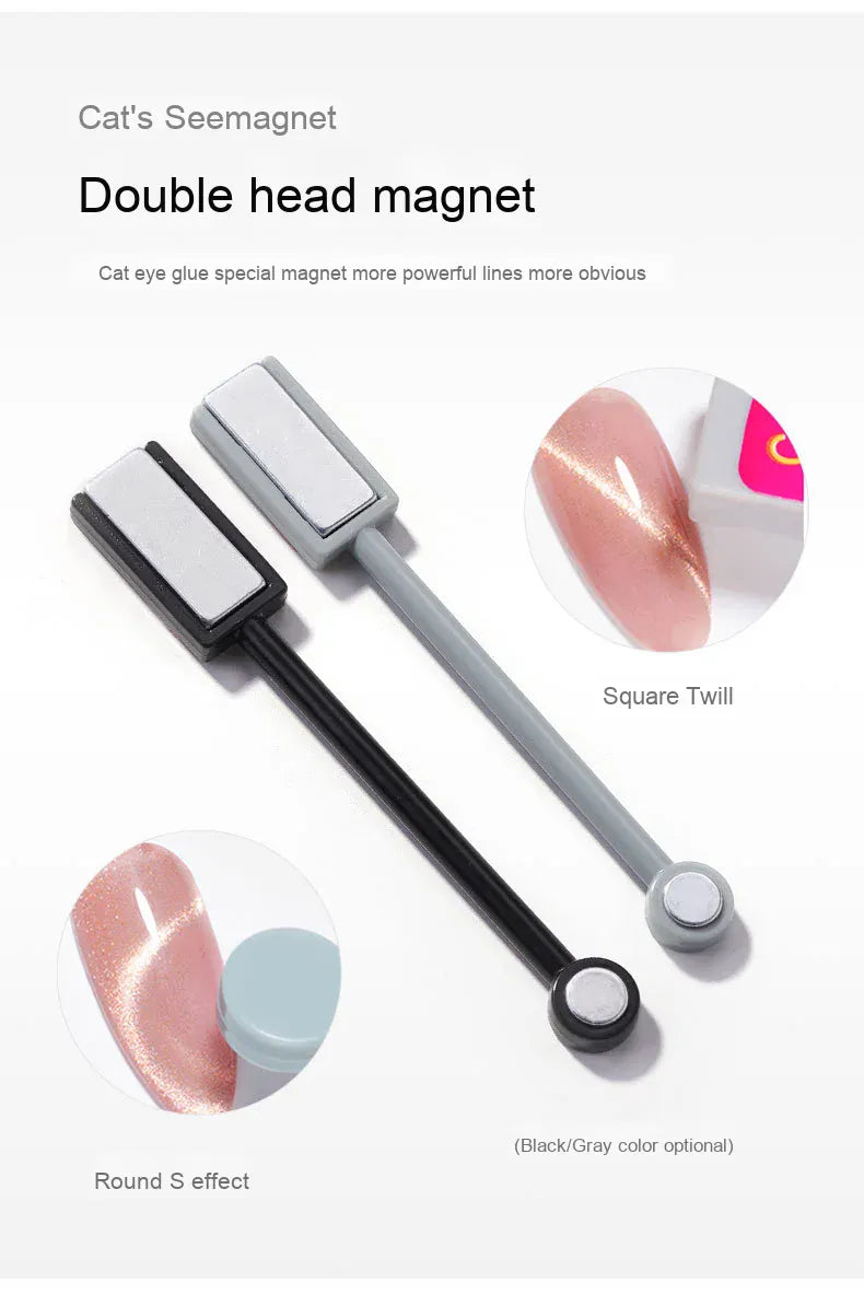 Cat Eye Magnetic for Nail: 14Pcs Cat Eye Gel Nail Polish Magnet Tools Set Strong Suction Nail Magnet Nails Square Magnet Stick Cat Eye Magnetic for Nail: 14Pcs Cat Eye Gel Nail Polish Magnet Tools Set Strong Suction Nail Magnet Nails Square Magnet Stick