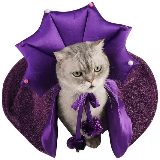 Cat Halloween Costume Comfortable Cat Wizard Outfit Witch Dog Costume Cat Cloak Witch Hat Halloween Dog Cloth For S/M Cats Dogs Cat Halloween Costume Comfortable Cat Wizard Outfit Witch Dog Costume Cat Cloak Witch Hat Halloween Dog Cloth For S/M Cats Dogs