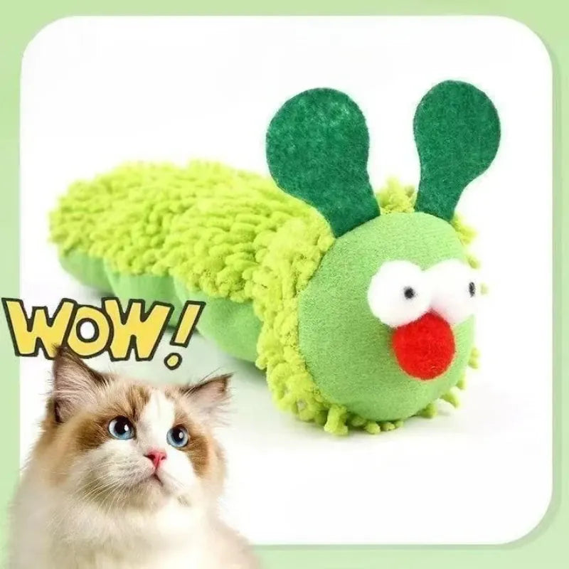 Cat Plush Chewing Toy Catnip Cute Caterpillar Crocodile Bite Resistant Kitten Toy Teeth Cleaning Interactive Cat Toy Cat Plush Chewing Toy Catnip Cute Caterpillar Crocodile Bite Resistant Kitten Toy Teeth Cleaning Interactive Cat Toy
