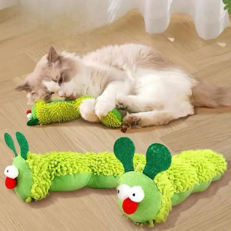 Cat Plush Chewing Toy Catnip Cute Caterpillar Crocodile Bite Resistant Kitten Toy Teeth Cleaning Interactive Cat Toy Cat Plush Chewing Toy Catnip Cute Caterpillar Crocodile Bite Resistant Kitten Toy Teeth Cleaning Interactive Cat Toy