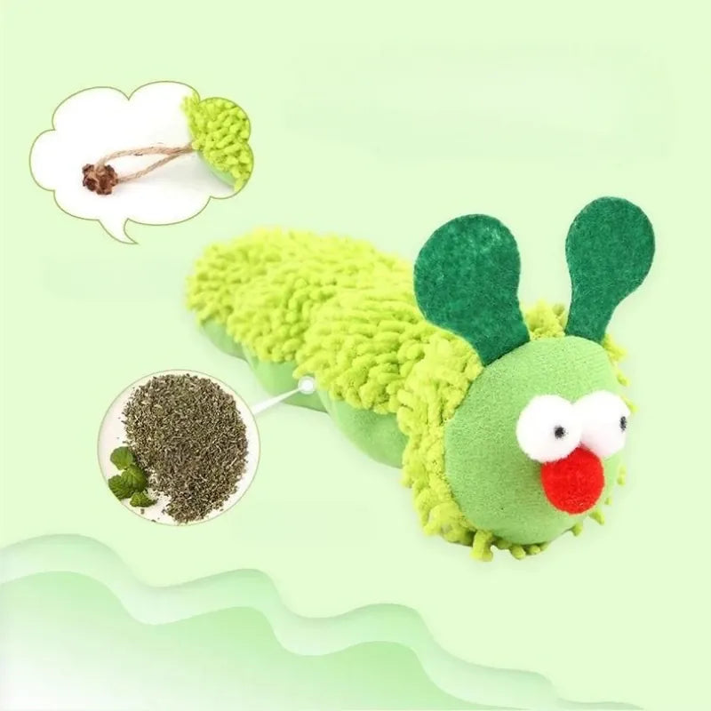 Cat Plush Chewing Toy Catnip Cute Caterpillar Crocodile Bite Resistant Kitten Toy Teeth Cleaning Interactive Cat Toy Cat Plush Chewing Toy Catnip Cute Caterpillar Crocodile Bite Resistant Kitten Toy Teeth Cleaning Interactive Cat Toy