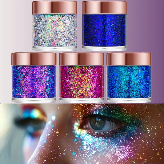 Chameleon Glitter Gel Sequins | Color-Shifting Shimmer for Eyes, Body & Hair Chameleon Glitter Gel Sequins — Color-Shifting Shimmer for Eyes, Body, Hair & Nails