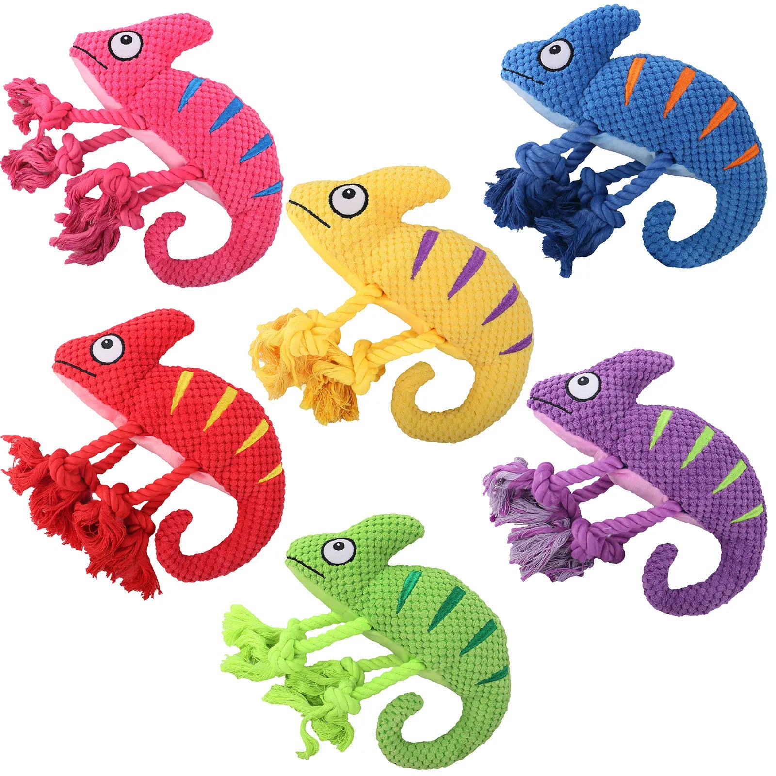 Chameleon Plush Squeaky Dog Toy – Bite-Resistant for All Sizes | Wahooly Chameleon Plush Squeaky Dog Toy – Bite-Resistant Chew Toy for Small & Large Dogs