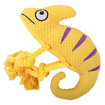 Chameleon Plush Squeaky Dog Toy – Bite-Resistant for All Sizes | Wahooly Chameleon Plush Squeaky Dog Toy – Bite-Resistant Chew Toy for Small & Large Dogs