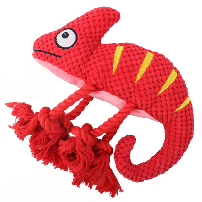Chameleon Plush Squeaky Dog Toy – Bite-Resistant for All Sizes | Wahooly Chameleon Plush Squeaky Dog Toy – Bite-Resistant Chew Toy for Small & Large Dogs