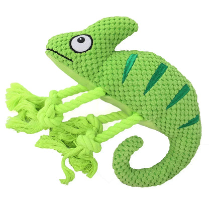 Chameleon Plush Squeaky Dog Toy – Bite-Resistant for All Sizes | Wahooly Chameleon Plush Squeaky Dog Toy – Bite-Resistant Chew Toy for Small & Large Dogs