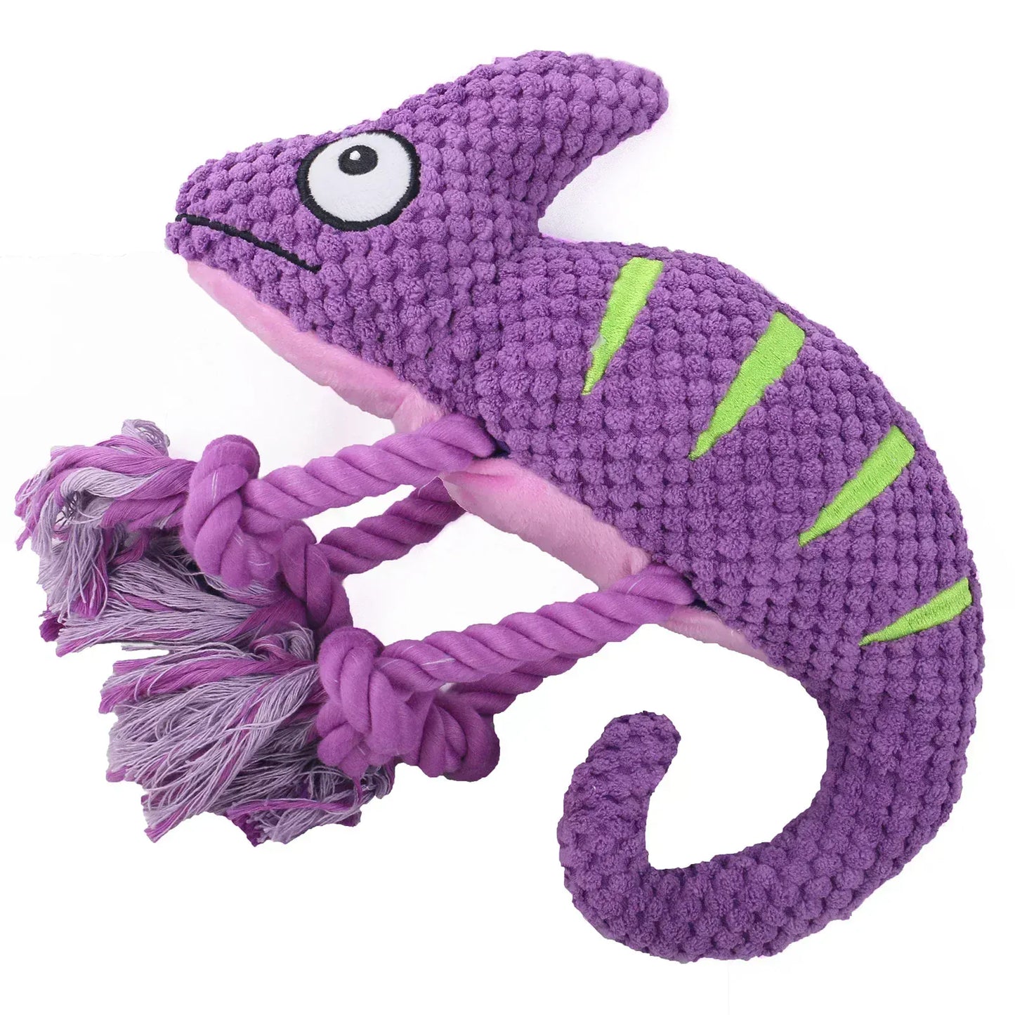Chameleon Plush Squeaky Dog Toy – Bite-Resistant for All Sizes | Wahooly Chameleon Plush Squeaky Dog Toy – Bite-Resistant Chew Toy for Small & Large Dogs