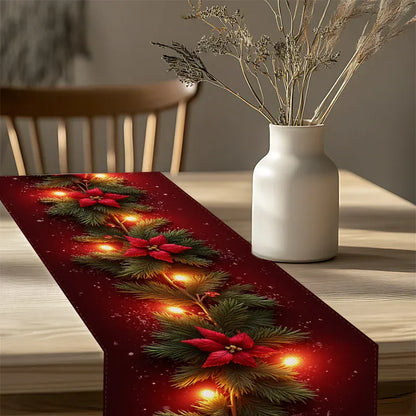 Christmas Fireplace Mantel Scarf Table Runner Christmas Fireplace Mantel Scarf Table Runner