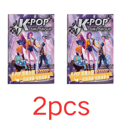 Christmas Gifts KPop2026 Demon Hunter Coloring Books Picture Book Peripheral Painting Book Line Drawing Children's Birthday Gift Christmas Gifts KPop2026 Demon Hunter Coloring Books Picture Book Peripheral Painting Book Line Drawing Children's Birthday Gift