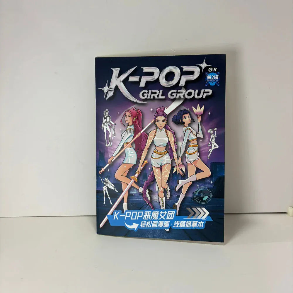 Christmas Gifts KPop2026 Demon Hunter Coloring Books Picture Book Peripheral Painting Book Line Drawing Children's Birthday Gift Christmas Gifts KPop2026 Demon Hunter Coloring Books Picture Book Peripheral Painting Book Line Drawing Children's Birthday Gift