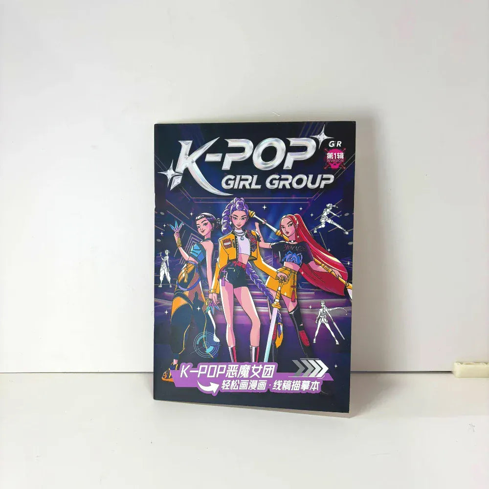 Christmas Gifts KPop2026 Demon Hunter Coloring Books Picture Book Peripheral Painting Book Line Drawing Children's Birthday Gift Christmas Gifts KPop2026 Demon Hunter Coloring Books Picture Book Peripheral Painting Book Line Drawing Children's Birthday Gift