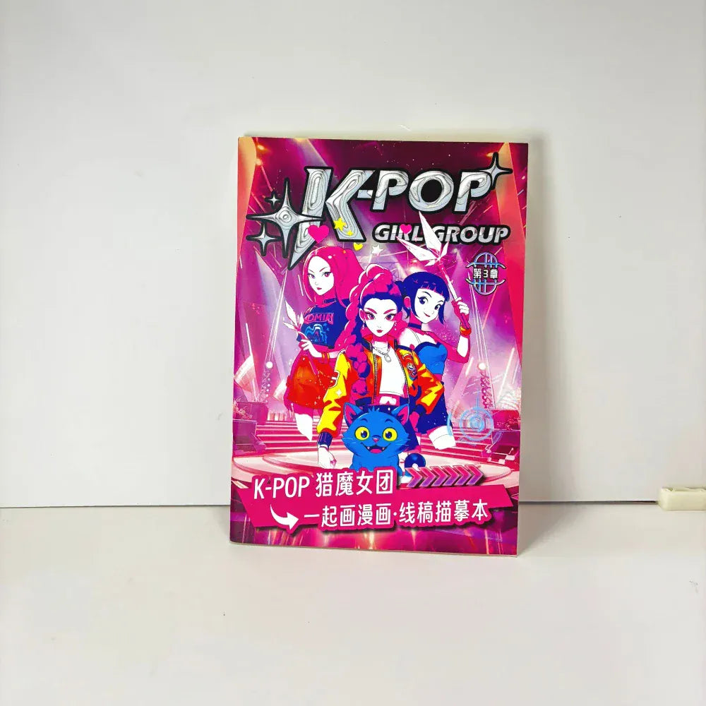 Christmas Gifts KPop2026 Demon Hunter Coloring Books Picture Book Peripheral Painting Book Line Drawing Children's Birthday Gift Christmas Gifts KPop2026 Demon Hunter Coloring Books Picture Book Peripheral Painting Book Line Drawing Children's Birthday Gift
