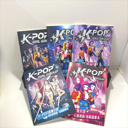 Christmas Gifts KPop2026 Demon Hunter Coloring Books Picture Book Peripheral Painting Book Line Drawing Children's Birthday Gift Christmas Gifts KPop2026 Demon Hunter Coloring Books Picture Book Peripheral Painting Book Line Drawing Children's Birthday Gift