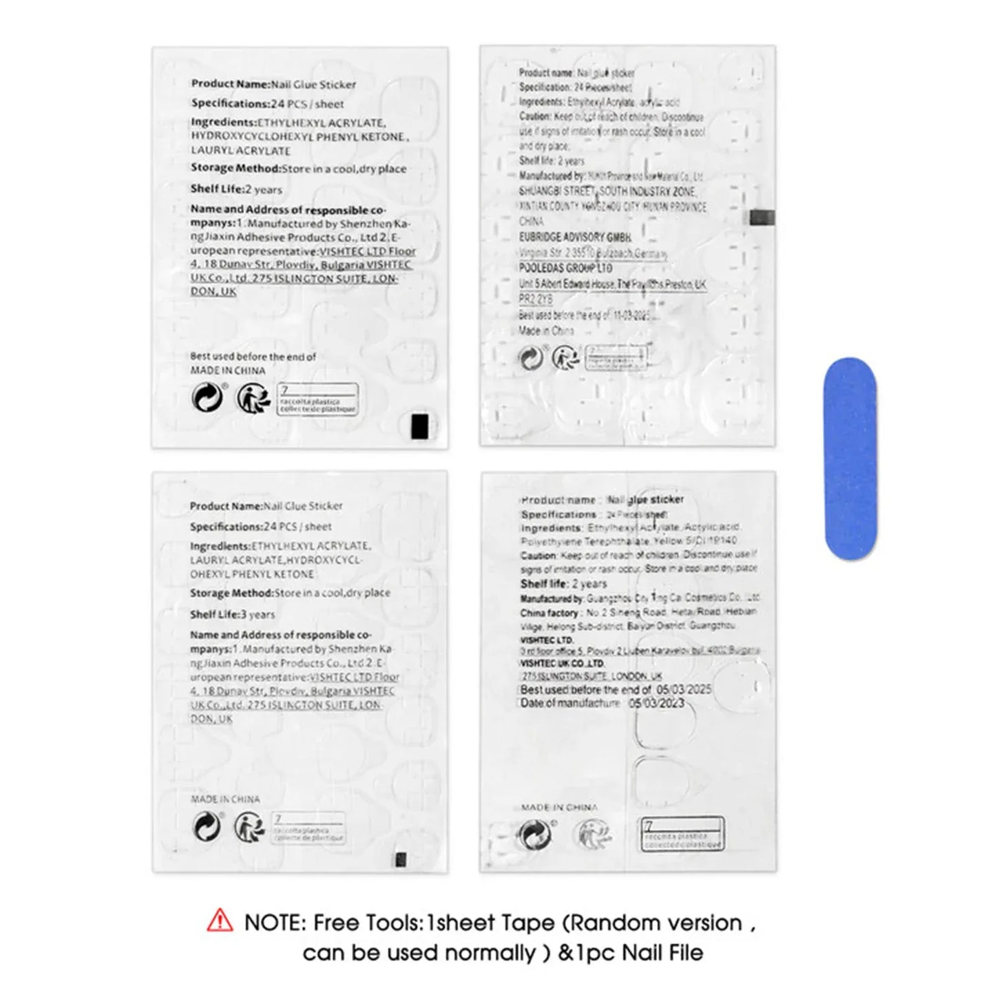 3D Floral French Press-On Nails - Medium Almond Elegant | Wahooly Classic French 3D Flowers False Nails 24pcs Medium Almond Press On Acyrlic Nails Elegant Artificial Nails With Designs Art Salon