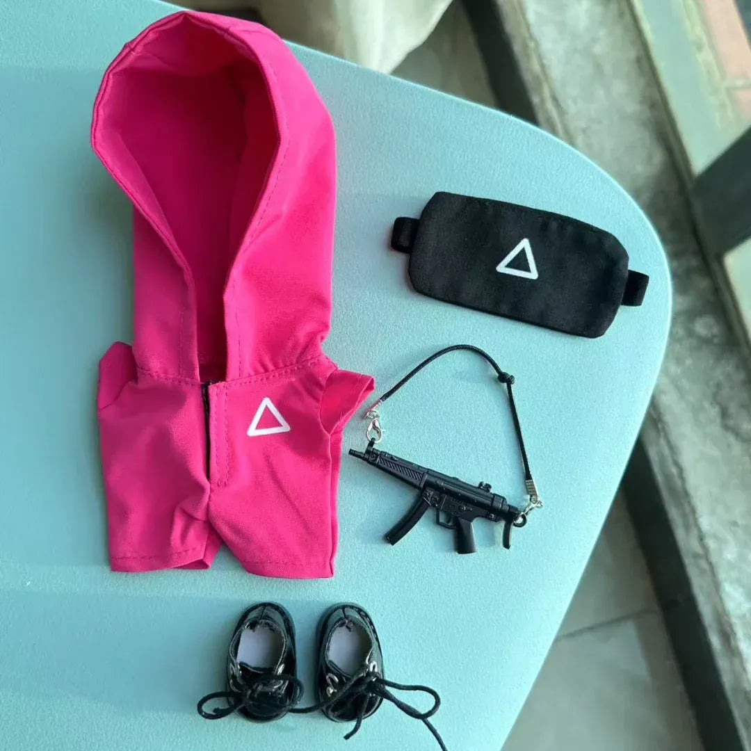 Clothing For Labubu 3.0 Funny Seafood Game Serie Doll Clothes Casual Outfits Accessories Participants Organizer Commando Mp5 Clothing For Labubu 3.0 Funny Seafood Game Serie Doll Clothes Casual Outfits Accessories Participants Organizer Commando Mp5