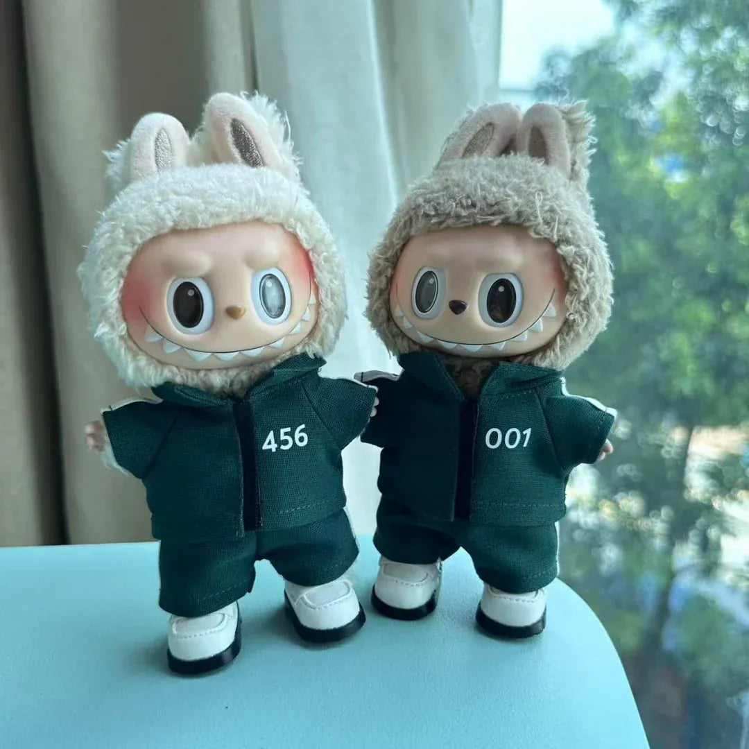 Clothing For Labubu 3.0 Funny Seafood Game Serie Doll Clothes Casual Outfits Accessories Participants Organizer Commando Mp5 Clothing For Labubu 3.0 Funny Seafood Game Serie Doll Clothes Casual Outfits Accessories Participants Organizer Commando Mp5