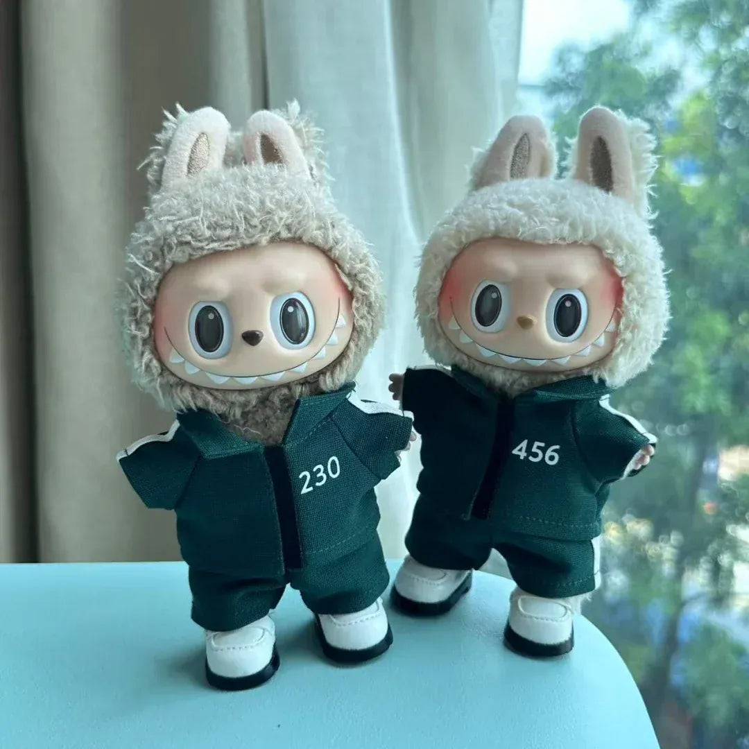 Clothing For Labubu 3.0 Funny Seafood Game Serie Doll Clothes Casual Outfits Accessories Participants Organizer Commando Mp5 Clothing For Labubu 3.0 Funny Seafood Game Serie Doll Clothes Casual Outfits Accessories Participants Organizer Commando Mp5