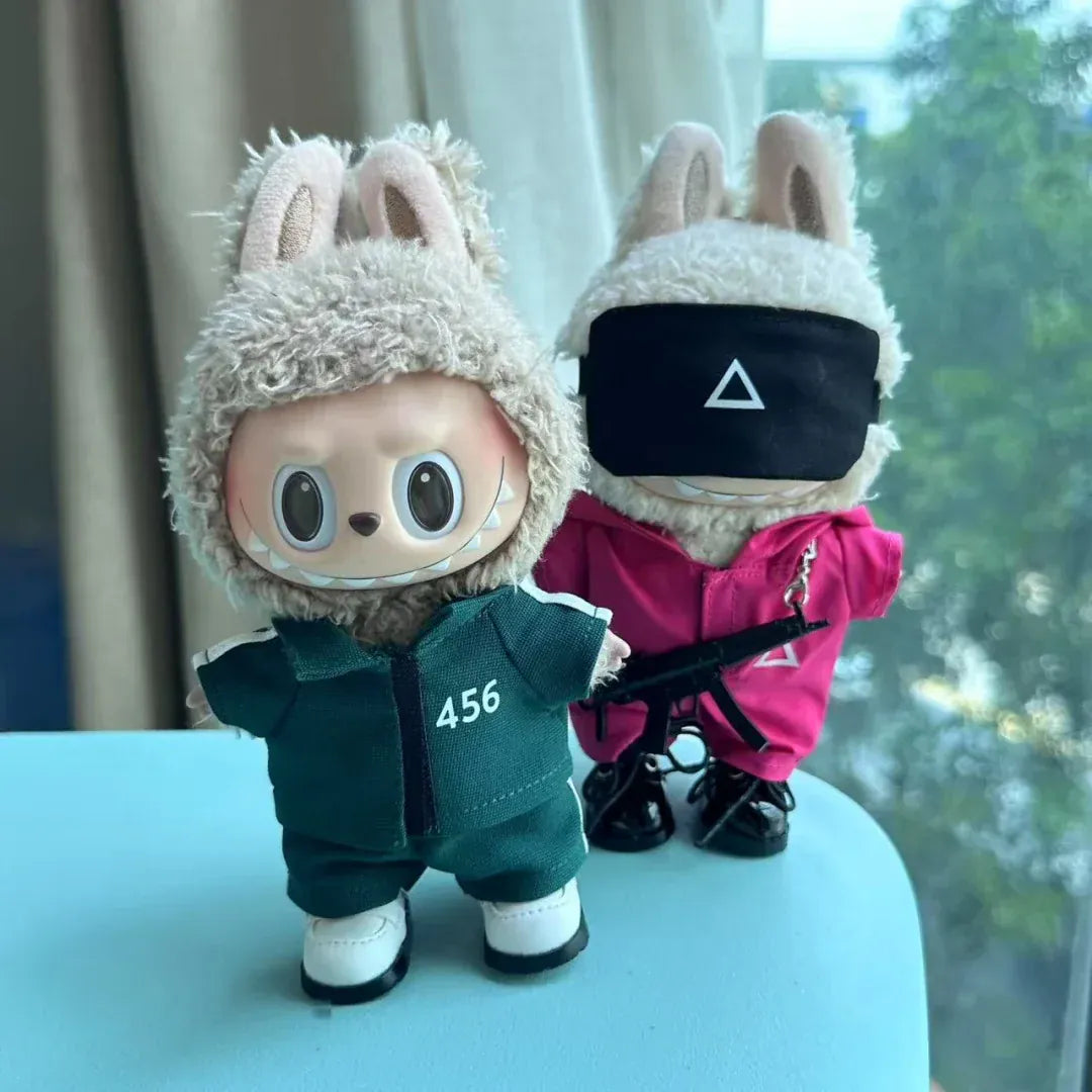 Clothing For Labubu 3.0 Funny Seafood Game Serie Doll Clothes Casual Outfits Accessories Participants Organizer Commando Mp5 Clothing For Labubu 3.0 Funny Seafood Game Serie Doll Clothes Casual Outfits Accessories Participants Organizer Commando Mp5