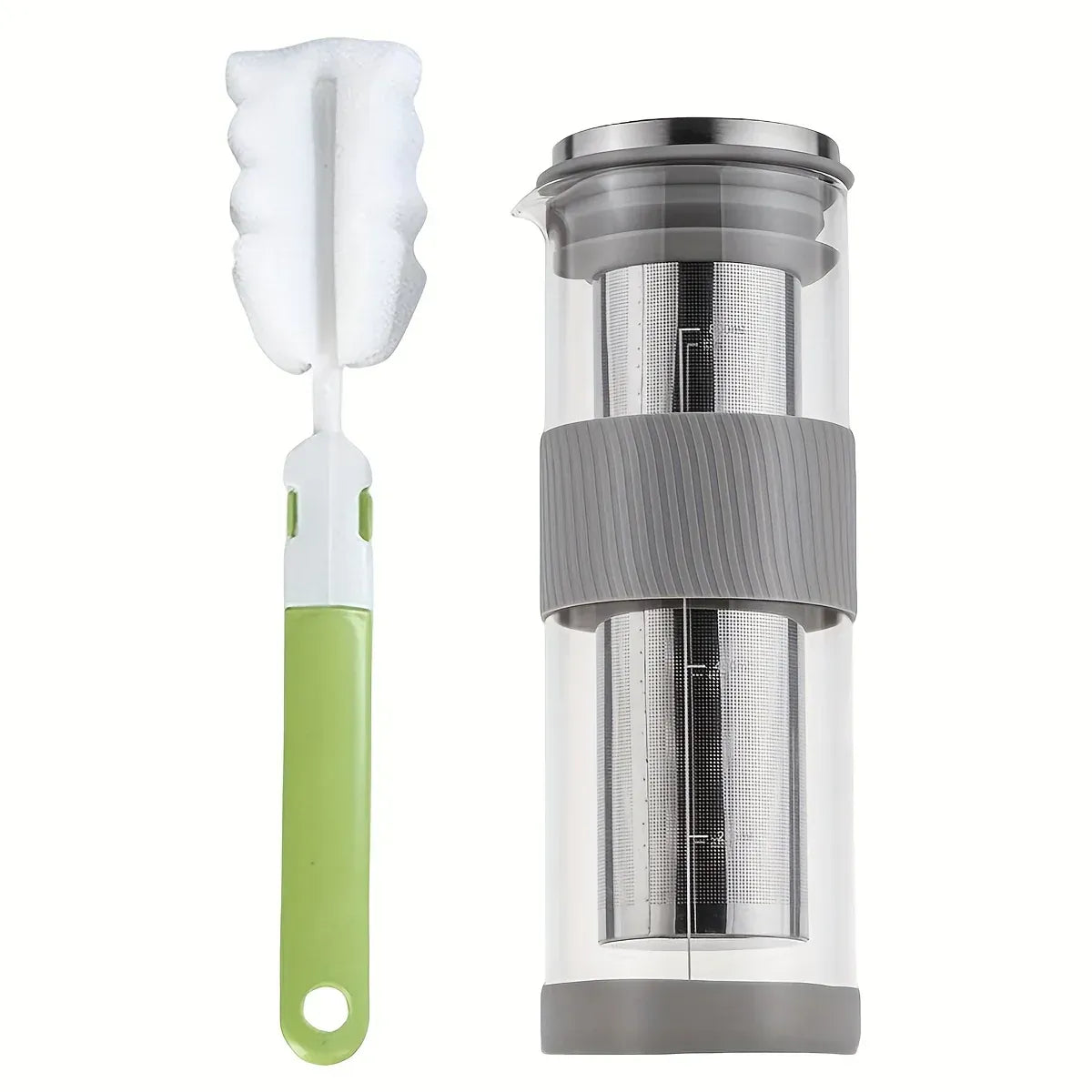 Cold Brew Coffee Maker with Cleaning Brush, 27oz/800ml Cold Brew Pitcher, Ice Tea Pitcher, Cold Brew Coffee Pitcher for Fridge Cold Brew Coffee Maker with Cleaning Brush, 27oz/800ml Cold Brew Pitcher, Ice Tea Pitcher, Cold Brew Coffee Pitcher for Fridge