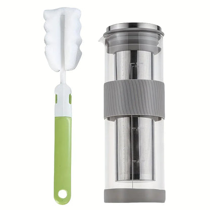 Cold Brew Coffee Maker with Cleaning Brush, 27oz/800ml Cold Brew Pitcher, Ice Tea Pitcher, Cold Brew Coffee Pitcher for Fridge Cold Brew Coffee Maker with Cleaning Brush, 27oz/800ml Cold Brew Pitcher, Ice Tea Pitcher, Cold Brew Coffee Pitcher for Fridge