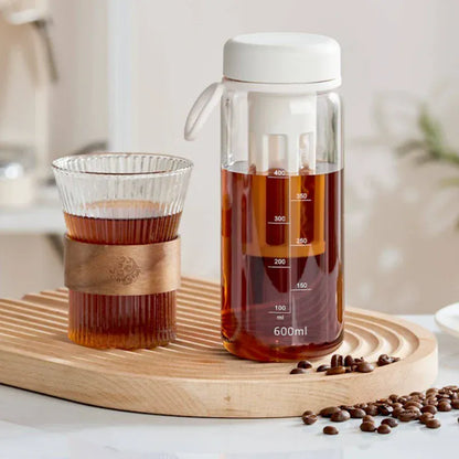 Portable Cold Brew Coffee Maker - High Capacity Filter Bottle | Wahooly Cold Brew Coffee Pot High-capacity Espresso Filter Bottle Cold Brewing Pot Portable Iced Brew Coffee Maker Juice Coffe Kettle