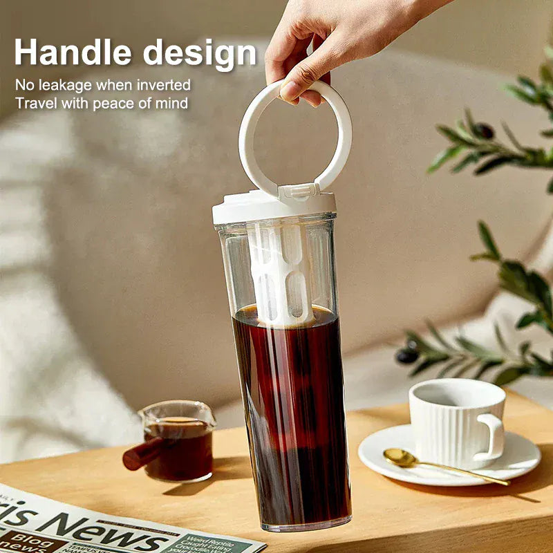 Portable Cold Brew Coffee Maker - High Capacity Filter Bottle | Wahooly Cold Brew Coffee Pot High-capacity Espresso Filter Bottle Cold Brewing Pot Portable Iced Brew Coffee Maker Juice Coffe Kettle