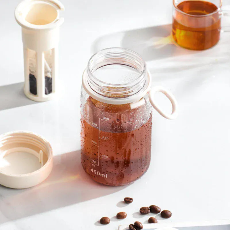 Portable Cold Brew Coffee Maker - High Capacity Filter Bottle | Wahooly Cold Brew Coffee Pot High-capacity Espresso Filter Bottle Cold Brewing Pot Portable Iced Brew Coffee Maker Juice Coffe Kettle