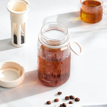 Portable Cold Brew Coffee Maker - High Capacity Filter Bottle | Wahooly Cold Brew Coffee Pot High-capacity Espresso Filter Bottle Cold Brewing Pot Portable Iced Brew Coffee Maker Juice Coffe Kettle