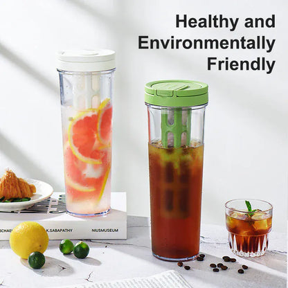 Portable Cold Brew Coffee Maker - High Capacity Filter Bottle | Wahooly Cold Brew Coffee Pot High-capacity Espresso Filter Bottle Cold Brewing Pot Portable Iced Brew Coffee Maker Juice Coffe Kettle