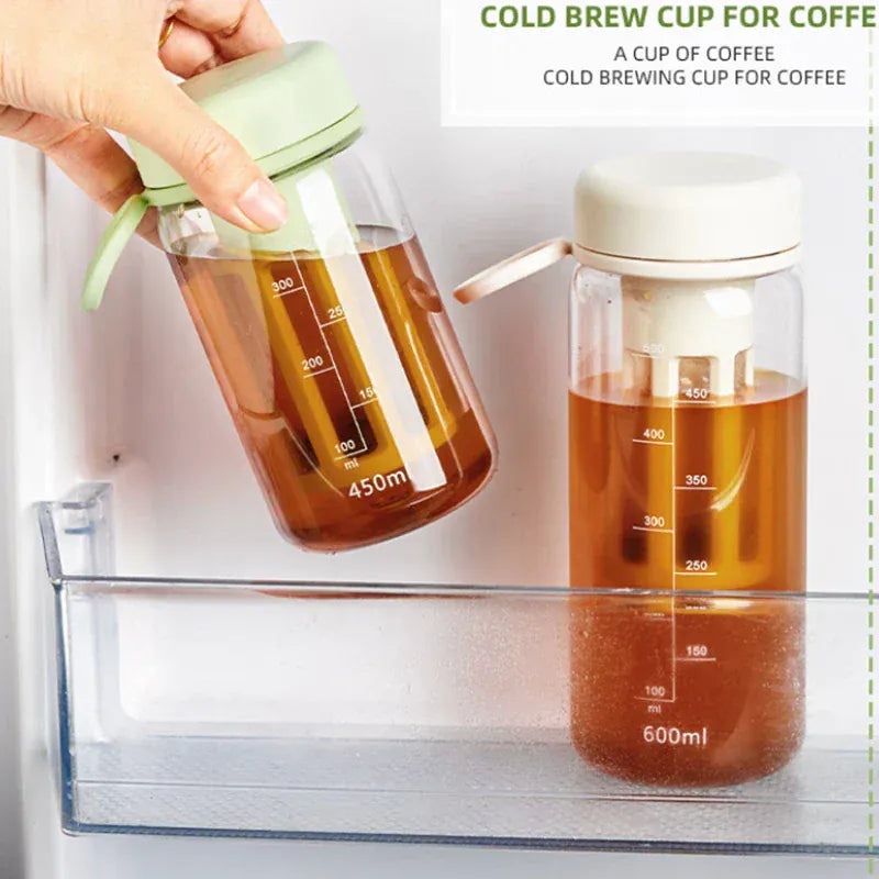 Portable Cold Brew Coffee Maker - High Capacity Filter Bottle | Wahooly Cold Brew Coffee Pot High-capacity Espresso Filter Bottle Cold Brewing Pot Portable Iced Brew Coffee Maker Juice Coffe Kettle