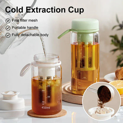 Portable Cold Brew Coffee Maker - High Capacity Filter Bottle | Wahooly Cold Brew Coffee Pot High-capacity Espresso Filter Bottle Cold Brewing Pot Portable Iced Brew Coffee Maker Juice Coffe Kettle