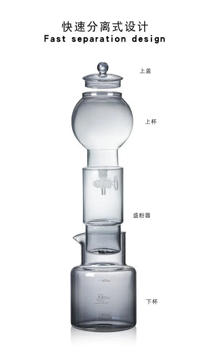 Cold Brew Coffee Pot Set with Filter Glass Dripper ICED Coffee Pot Maker High Quality Specialized Barista Accessories Espresso Cold Brew Coffee Pot Set with Filter Glass Dripper ICED Coffee Pot Maker High Quality Specialized Barista Accessories Espresso