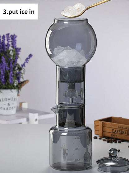 Cold Brew Coffee Pot Set with Filter Glass Dripper ICED Coffee Pot Maker High Quality Specialized Barista Accessories Espresso Cold Brew Coffee Pot Set with Filter Glass Dripper ICED Coffee Pot Maker High Quality Specialized Barista Accessories Espresso