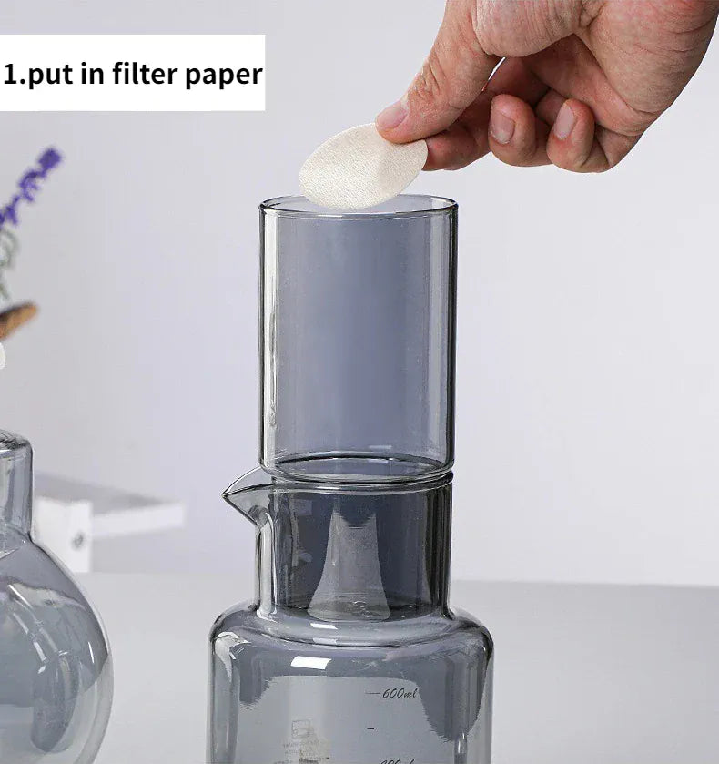 Cold Brew Coffee Pot Set with Filter Glass Dripper ICED Coffee Pot Maker High Quality Specialized Barista Accessories Espresso Cold Brew Coffee Pot Set with Filter Glass Dripper ICED Coffee Pot Maker High Quality Specialized Barista Accessories Espresso