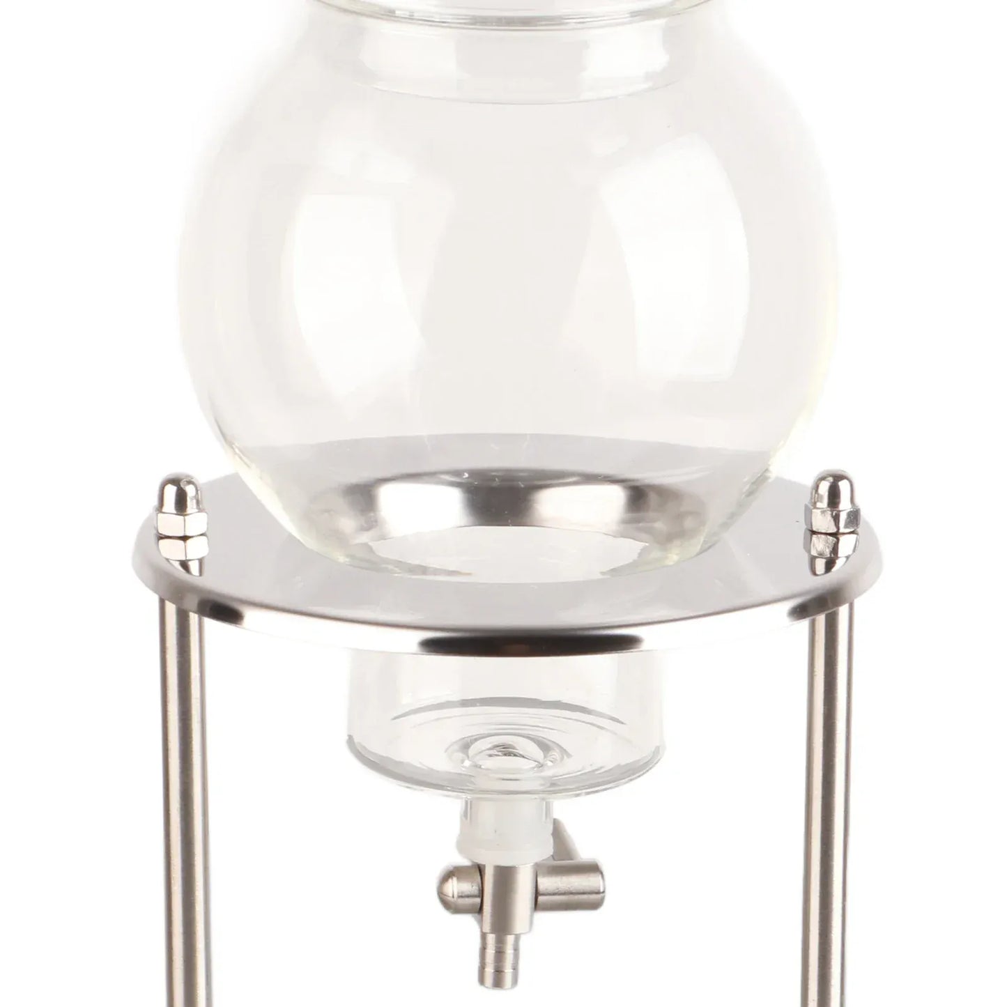 Cold Brew Drip Tower 600ml - Glass Ice Coffee Maker | Wahooly Cold Brew Drip Tower 600ml Reusable Glass Filtering Transparent Stainless Steel Stand DIY Ice Coffee Brew Tower Cold Brew Tower