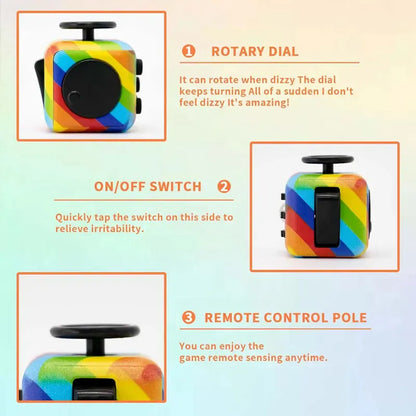Compact Fidget Cube - Multi-Sensory Stress Relief for Anxiety & ADHD Compact Fidget Cube - Multi-Sensory Stress Relief Toy for Anxiety, ADHD & Focus