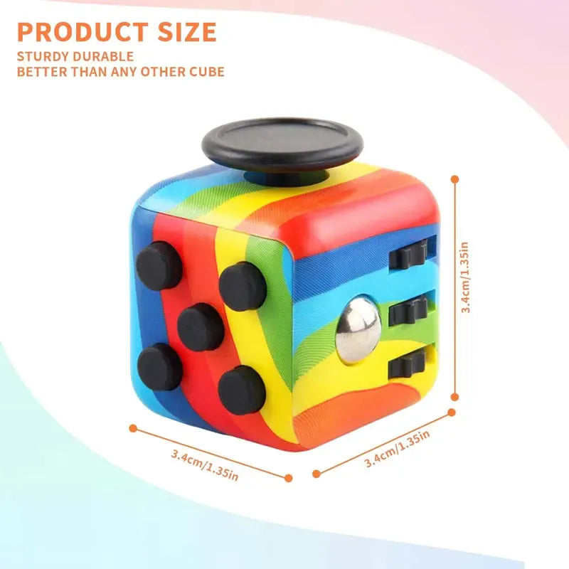 Compact Fidget Cube - Multi-Sensory Stress Relief for Anxiety & ADHD Compact Fidget Cube - Multi-Sensory Stress Relief Toy for Anxiety, ADHD & Focus