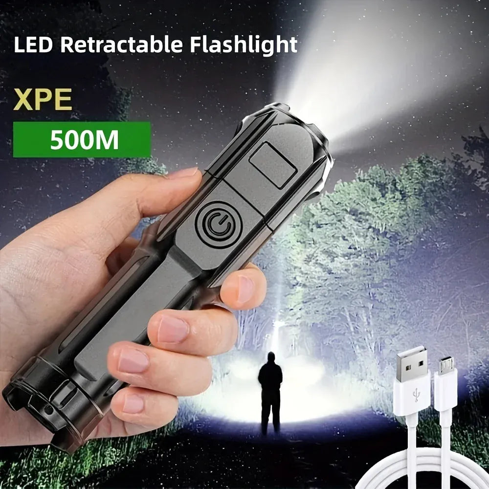 Compact LED Flashlight | USB Rechargeable, Waterproof, Zoomable – Camping & EDC Compact LED Flashlight – USB Rechargeable, Waterproof & Zoomable | Camping, Fishing & Everyday Carry