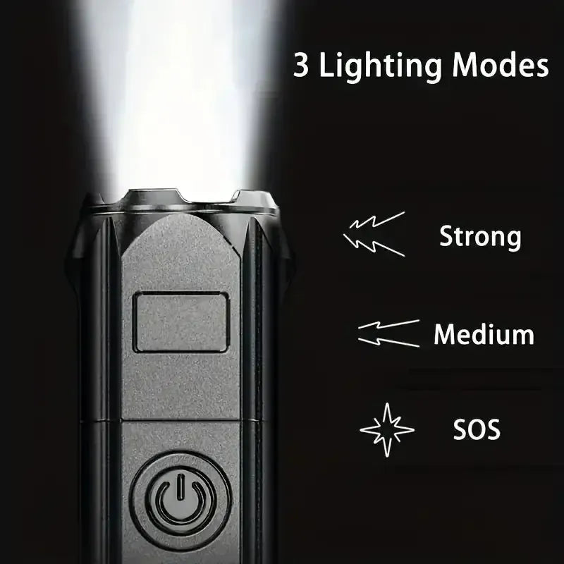 Compact LED Flashlight | USB Rechargeable, Waterproof, Zoomable – Camping & EDC Compact LED Flashlight – USB Rechargeable, Waterproof & Zoomable | Camping, Fishing & Everyday Carry