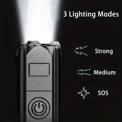 Compact LED Flashlight | USB Rechargeable, Waterproof, Zoomable – Camping & EDC Compact LED Flashlight – USB Rechargeable, Waterproof & Zoomable | Camping, Fishing & Everyday Carry
