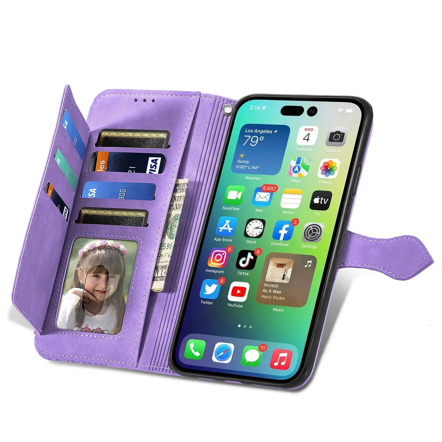 Crossbody Leather Wallet iPhone Case – Zipper Card Pocket & Lanyard | iPhone X–16 Pro Max | Wahooly Crossbody Leather Wallet iPhone Case – Zipper Card Pocket & Lanyard Strap | iPhone X to 16 Pro Max