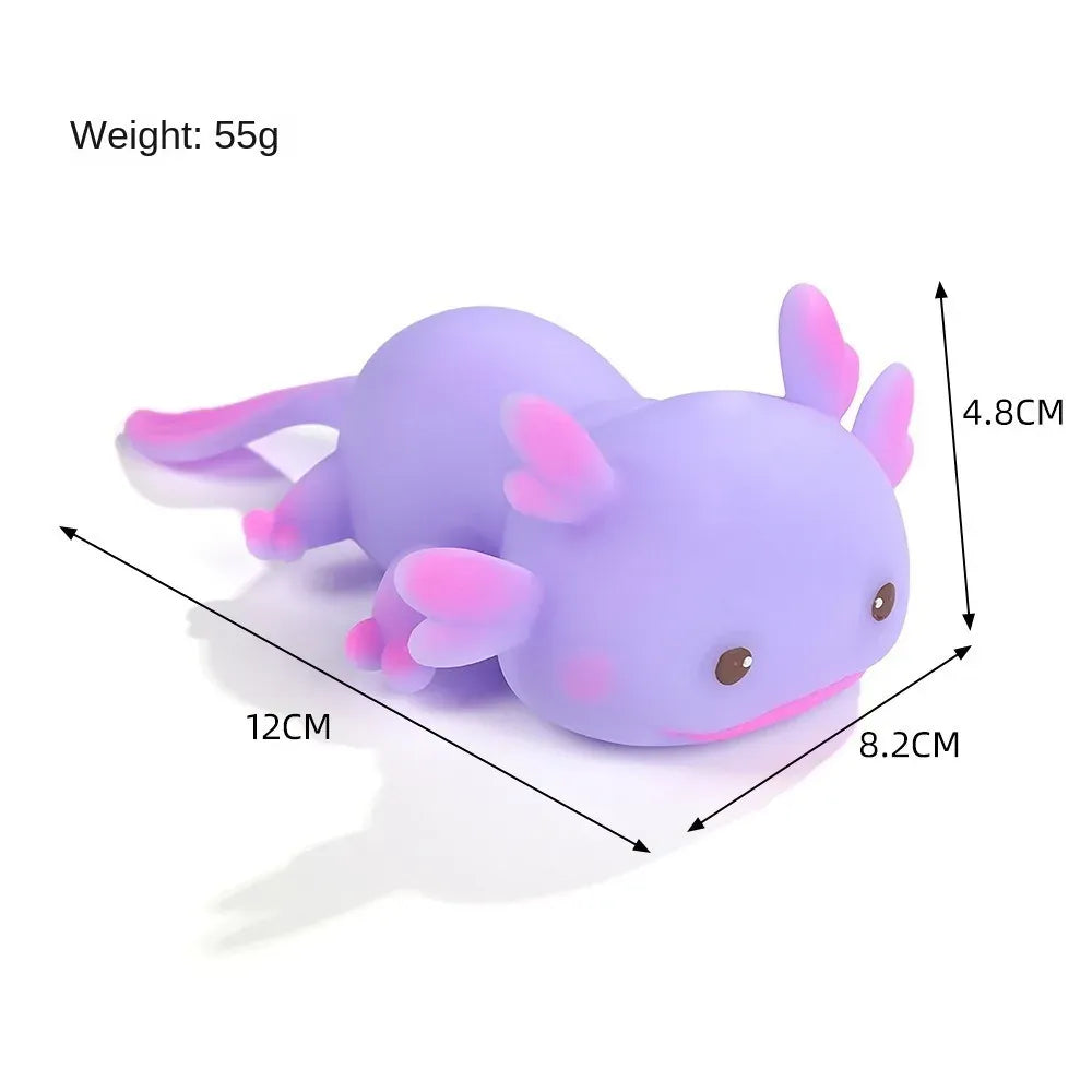 Axolotl Squeeze Toy – Squishy Slow Rebound Stress Relief Fidget for Kids & Adults Cute Axolotl Squeeze Toys Stretch Design Cartoon Fish Squishy Toy Stress Relief Slow Rebound Toys Fidget Doll For Adult Kids