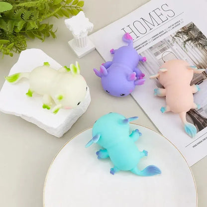 Axolotl Squeeze Toy – Squishy Slow Rebound Stress Relief Fidget for Kids & Adults Cute Axolotl Squeeze Toys Stretch Design Cartoon Fish Squishy Toy Stress Relief Slow Rebound Toys Fidget Doll For Adult Kids