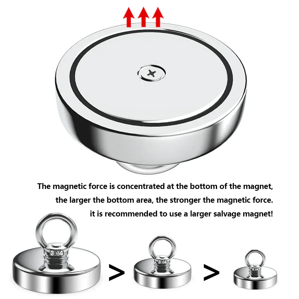 D16~D42mm Super Strong Neodymium Fishing Magnet N52 Heavy Duty Rare Earth Magnet with Countersunk Hole Eyebolt Salvage Magnetic D16~D42mm Super Strong Neodymium Fishing Magnet N52 Heavy Duty Rare Earth Magnet with Countersunk Hole Eyebolt Salvage Magnetic