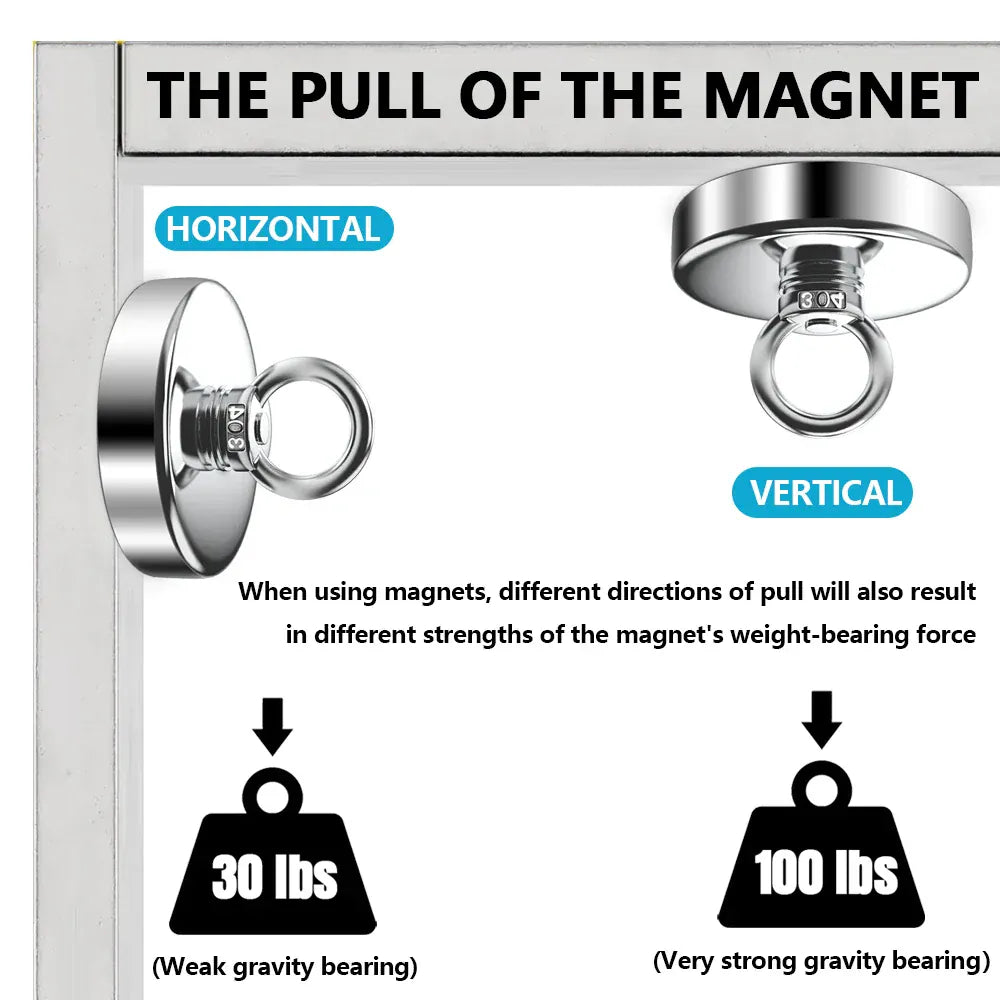D16~D42mm Super Strong Neodymium Fishing Magnet N52 Heavy Duty Rare Earth Magnet with Countersunk Hole Eyebolt Salvage Magnetic D16~D42mm Super Strong Neodymium Fishing Magnet N52 Heavy Duty Rare Earth Magnet with Countersunk Hole Eyebolt Salvage Magnetic